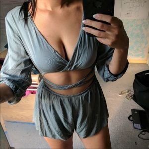 Jade Blue Romper
